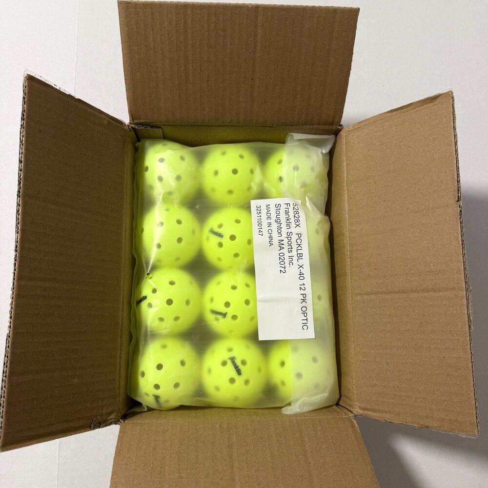 Franklin Sports X-40 Outdoor Pickleballs - 12 Pack (Official USA Pickleball)